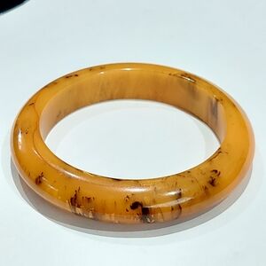 Antique Amber Bakelite Bangle Bracelet